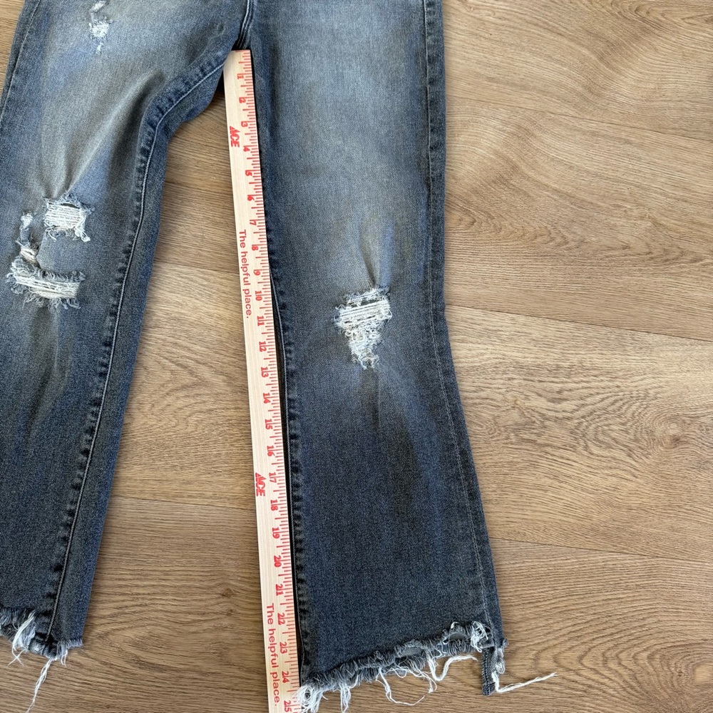 MOTHER The Hustler Crop Step Chew 29 Distressed Black Grey - Picture 6 of 10